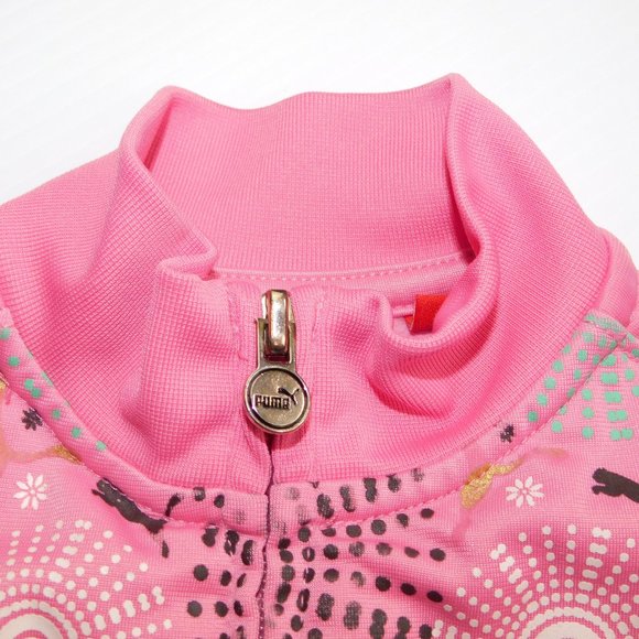 Puma Baby Girl 18 Months Pink Starburst Full Zip Track Jacket - Picture 4 of 6